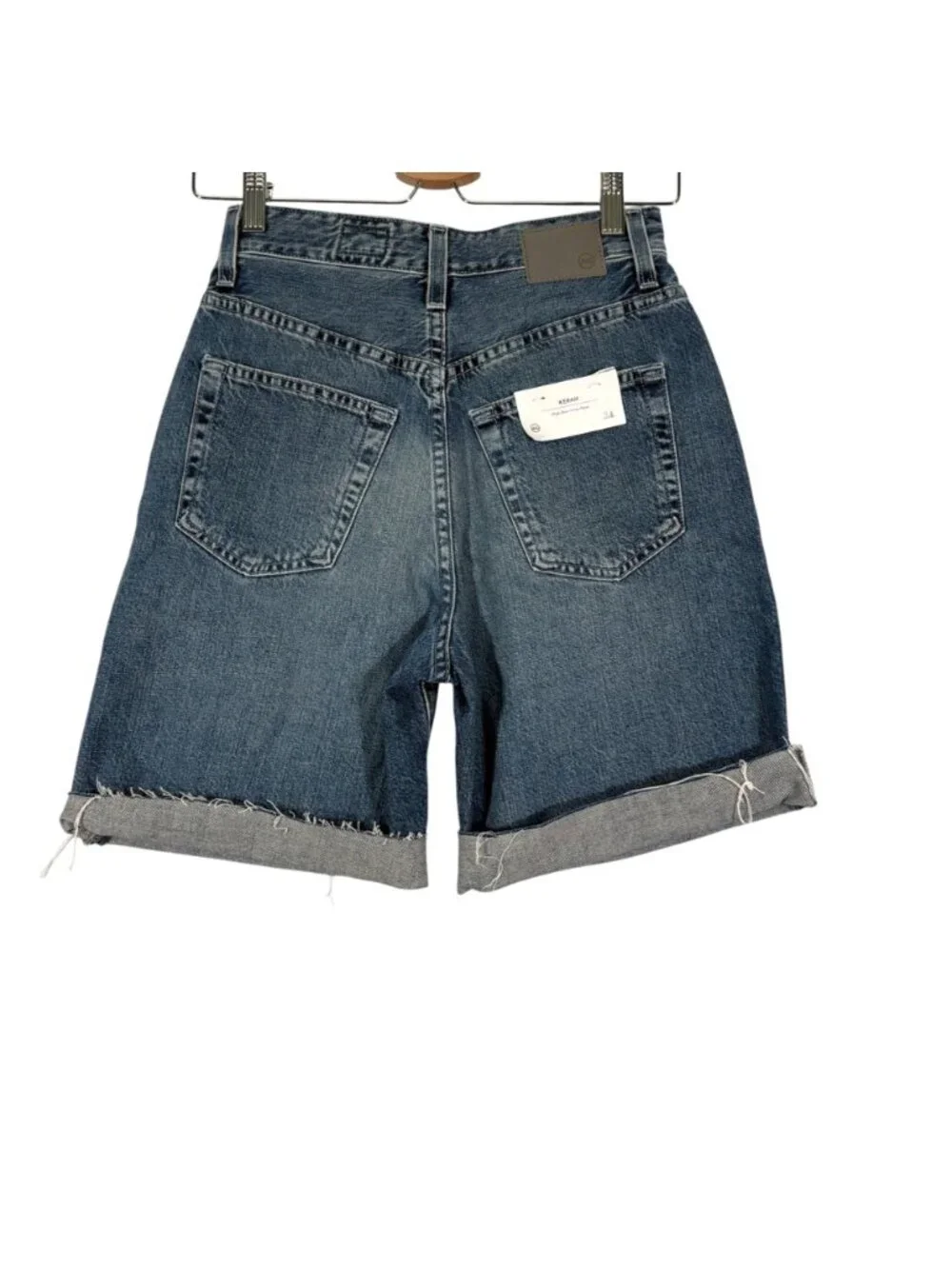 NEW AG Adriano Goldschmied Kerah Long Jean Shorts Size 24 - Picture 3 of 10